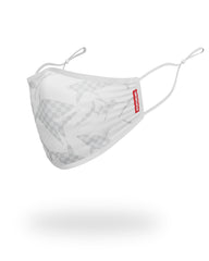 SHARK CHECK (WHITE) FACE MASK | Sprayground Limited Offer