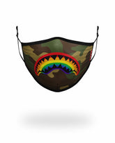 ADULT RAINBOW SHARK FORM FITTING FACE MASK | Sprayground Sale