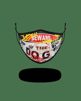 ADULT BEWARE OF THE DOG FORM-FITTING FACE MASK | Sprayground Exclusive Deal