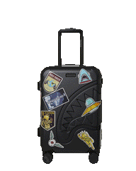 THE JOURNEY BEGINS SHARKITECTURE CARRY-ON LUGGAGE BLACK WITH EXTRA STI | Sprayground On Sale