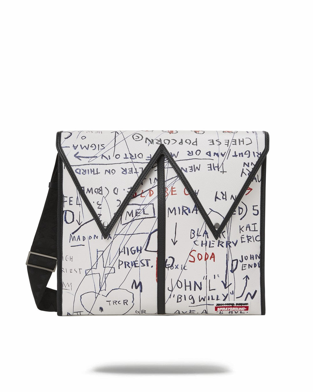 OFFICIAL BASQUIAT UNTITLED (CHEESE POPCORN) 1983 SLING MESSENGER | Sprayground Savings