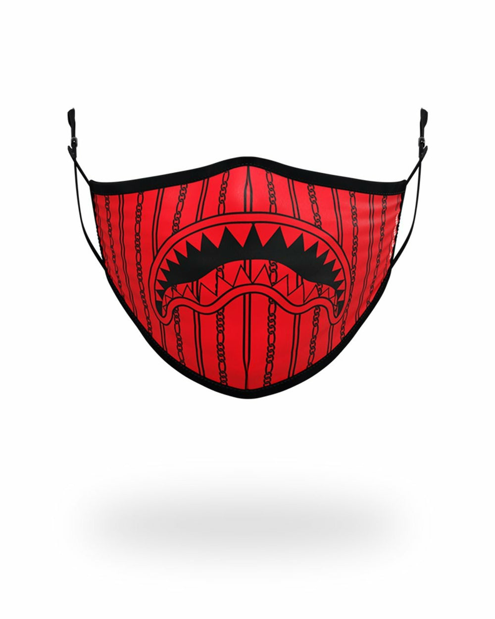 ADULT REVERSE SHARKS IN PARIS (RED) FORM FITTING FACE MASK | Sprayground Outlets
