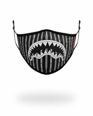 ADULT REVERSE SHARKS IN PARIS (BLACK) FORM FITTING FACE MASK | Sprayground Bargain