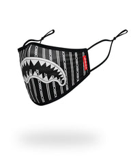 ADULT REVERSE SHARKS IN PARIS (BLACK) FORM FITTING FACE MASK | Sprayground Bargain