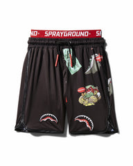 KIDS PATCH ALL-IN SWIM TRUNKS (BLACK) | Sprayground Hot Deal