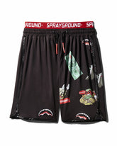 PATCH ALL-IN CORTO SWIM TRUNKS (BLACK) | Sprayground Savings