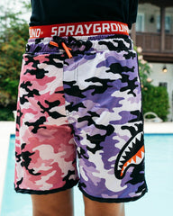 KIDS SPLIT CAMO SWIM TRUNKS | Sprayground Value Deal