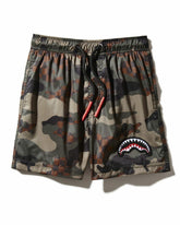 KIDS CAMO CHECKERED SWIM TRUNKS | Sprayground Exclusive Deal