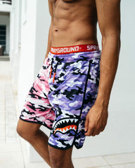 SPLIT CAMO CORTO SWIM TRUNKS | Sprayground On Sale