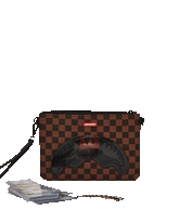 SHARKS IN PARIS CLEAR FOR TAKEOFF CROSSOVER CLUTCH WITH STRAP | Sprayground Exclusive Deal