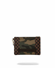EXTERIOR GOLD ZIP POCKET SHARKS IN PARIS CROSSOVER CLUTCH | Sprayground Exclusive Deal
