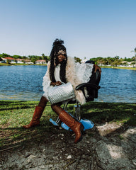 KNIT SHARKS IN PARIS IN CREAM MINI DUFFLE | Sprayground Exclusive Deal