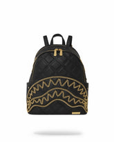 NOIR QUILT GOLD CHAIN SHARK SAVAGE BACKPACK | Sprayground Exclusive Deal