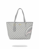 KNIT SHARKS IN PARIS IN CREAM TOTE | Sprayground On Sale