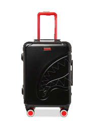 MOLDED SHARKITECTURE BLACK HARDSHELL CARRY-ON LUGGAGE | Sprayground Discounted