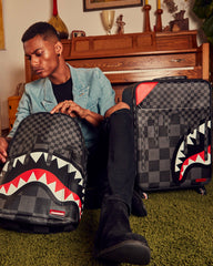 XTC GREY SHARKS IN PARIS JETSETTER CARRY-ON LUGGAGE | Sprayground Discounted