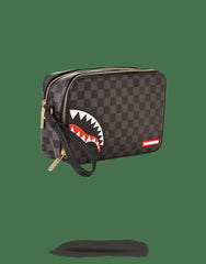 SHARKS IN PARIS (BLACK CHECKERED EDITION) TOILETRY AKA MONEY BAGS | Sprayground Value Deal