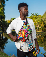 SHARKS IN PARIS CITY STREAKS CARGO CROSSBODY | Sprayground Outlets