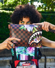 GARDEN OF SHARKS CROSSOVER CLUTCH | Sprayground Savings