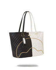 LEVELED UP SPLIT QUILT SHARK TOTE | Sprayground On Sale