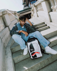 BAG ON BAG OPTICAL ILLUSION SHARKS IN PARIS BACKPACK | Sprayground Hot Deal