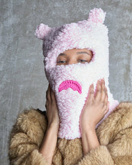 PINK FLEECE BEAR EARS SKI MASK | Sprayground Bargain