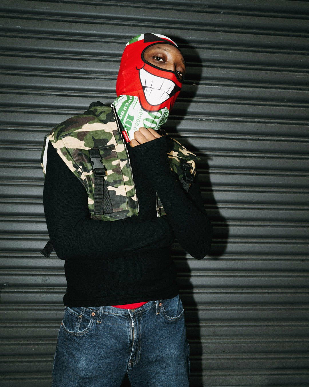 MONEY BOY SKI MASK (RED) | Sprayground Discounted