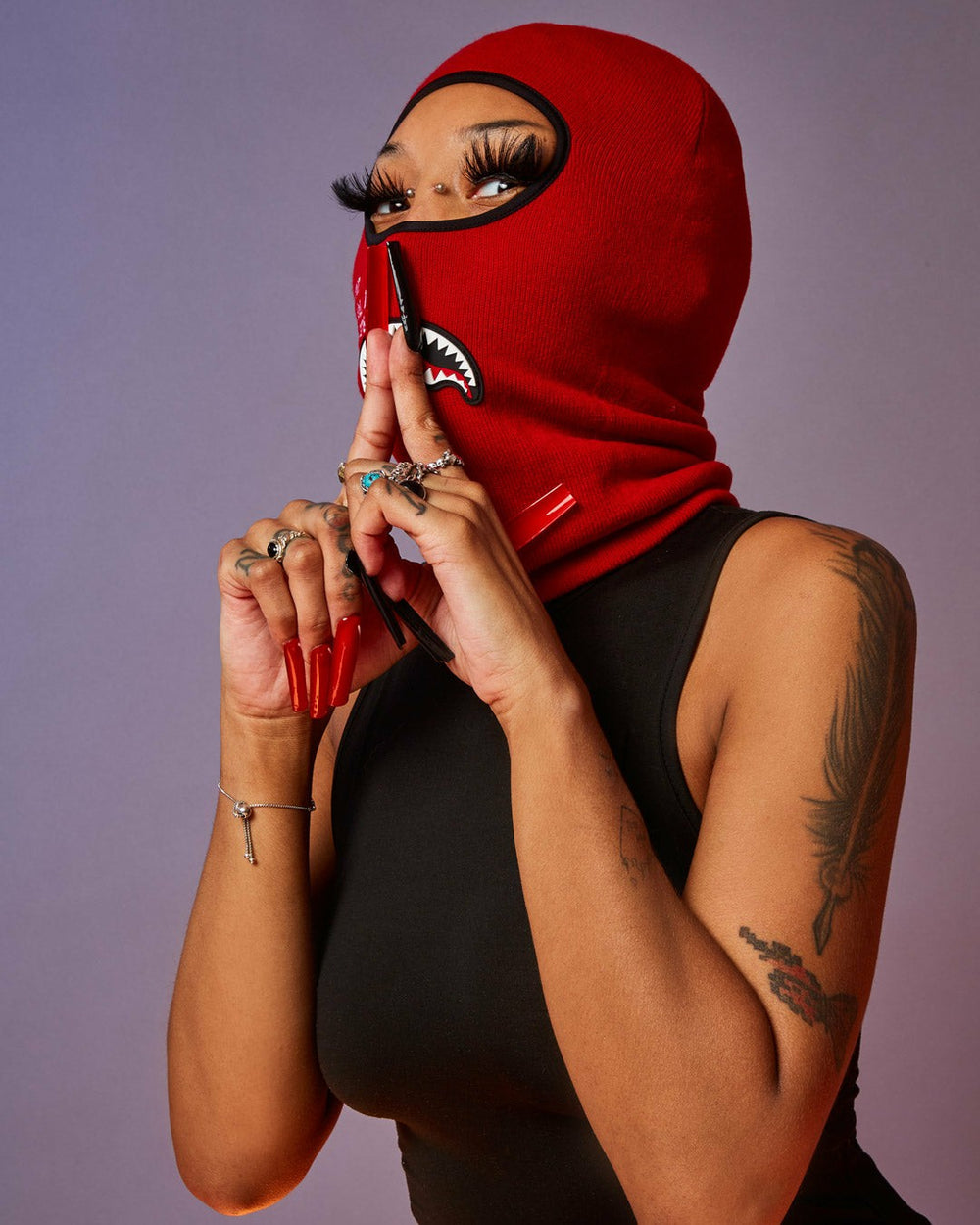 SHARK CENTRAL SKI MASK (RED) | Sprayground On Sale