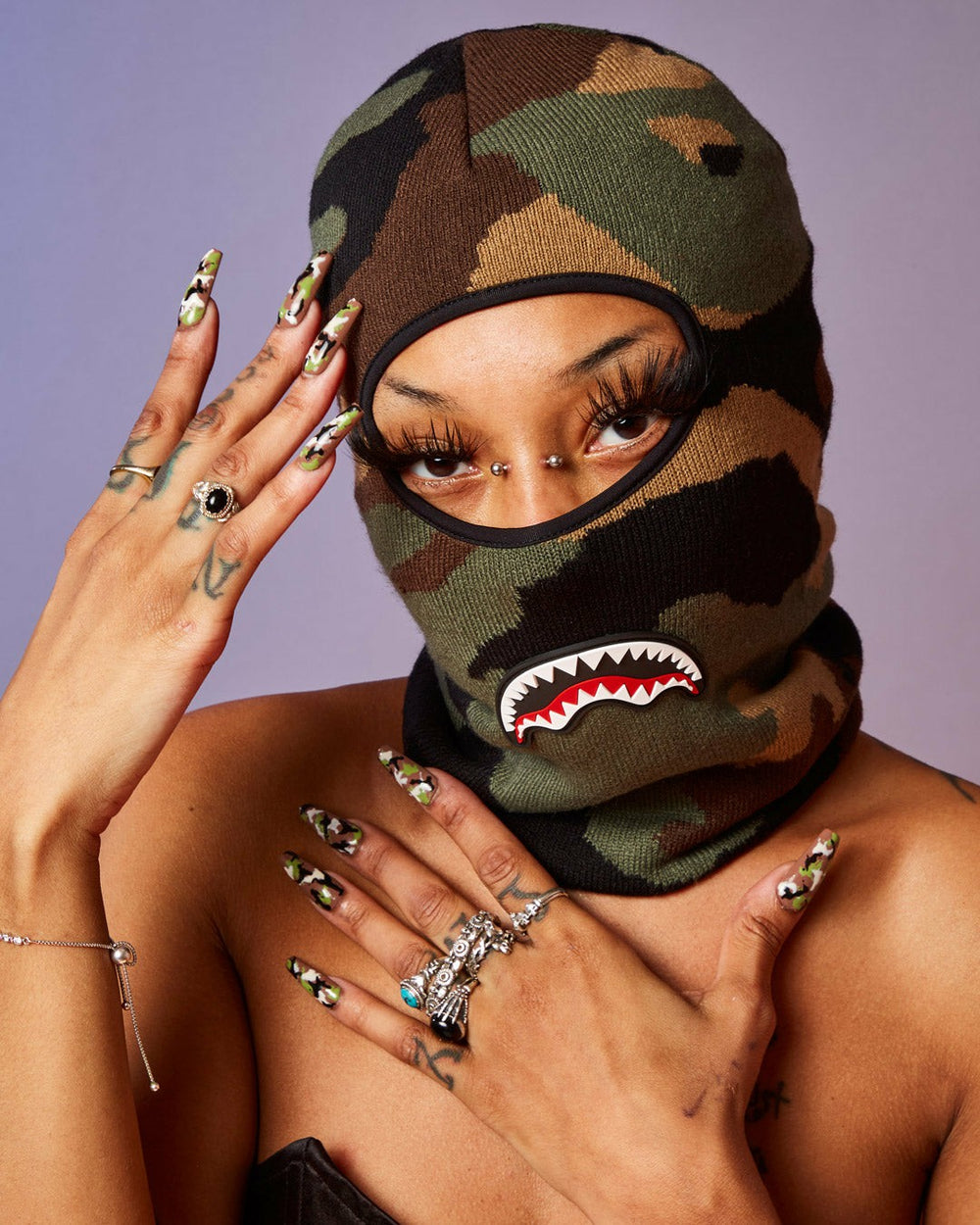 CAMO SHARK SKI MASK | Sprayground Outlets