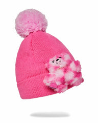 PINK LIL BEAR PUFF BEANIE | Sprayground Savings