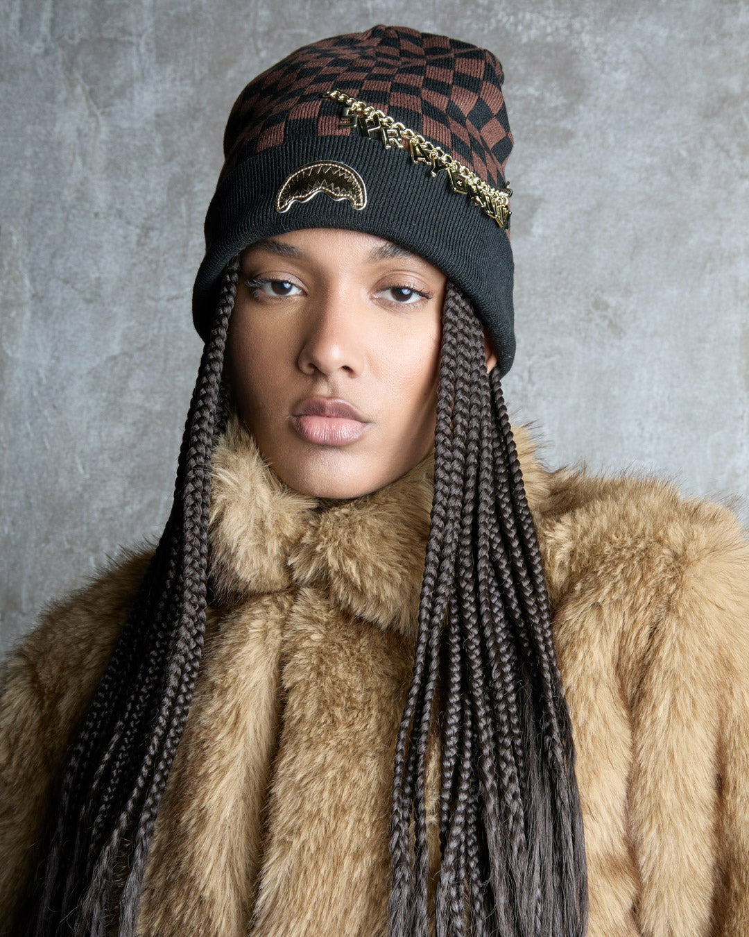 GOLD CHAIN CHECK BEANIE | Sprayground Value Deal