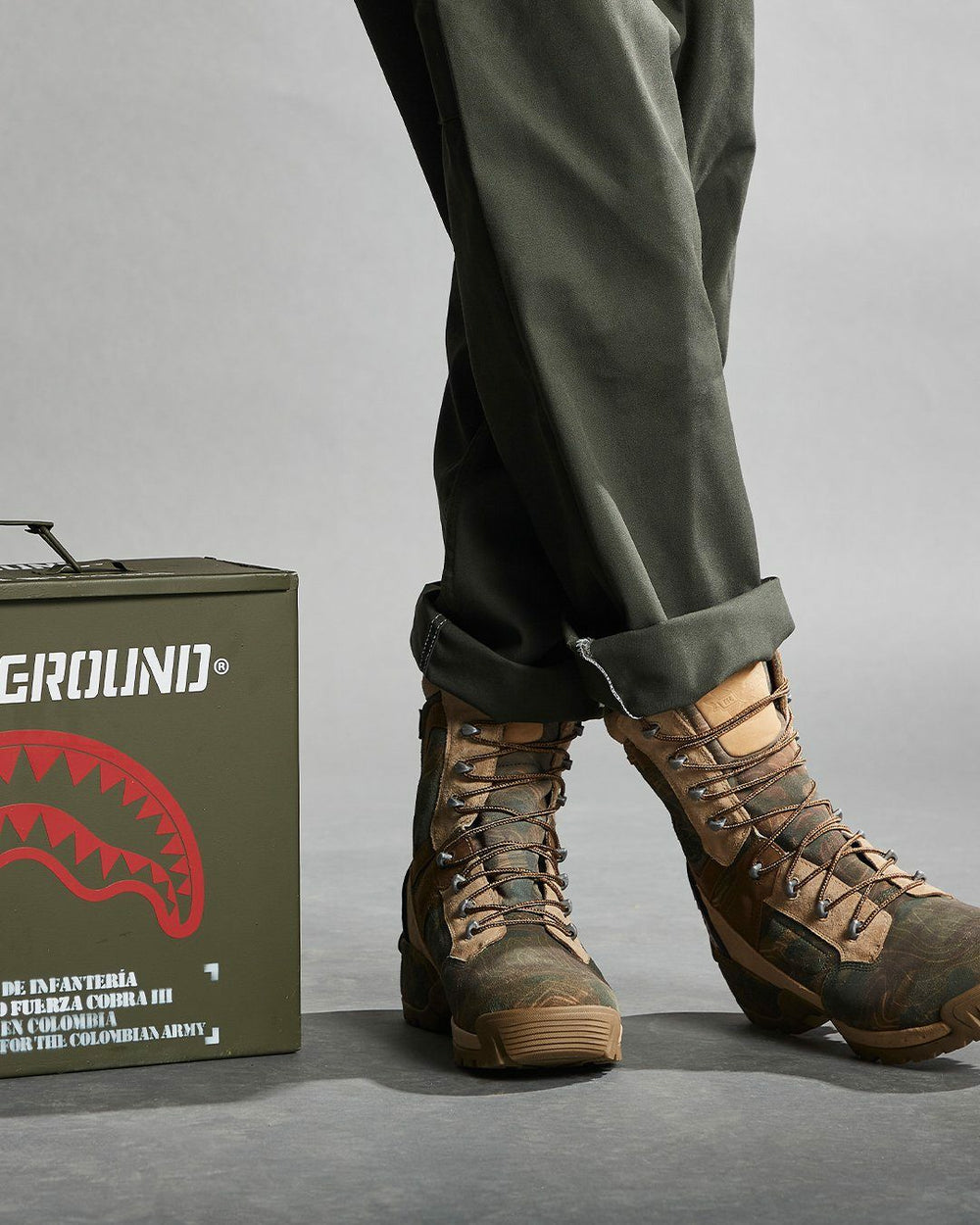 CAMO TERRAIN FUERZA COBRA PARATROOPER BOOTS - MADE IN COLOMBIA NUMBERE | Sprayground Limited Offer
