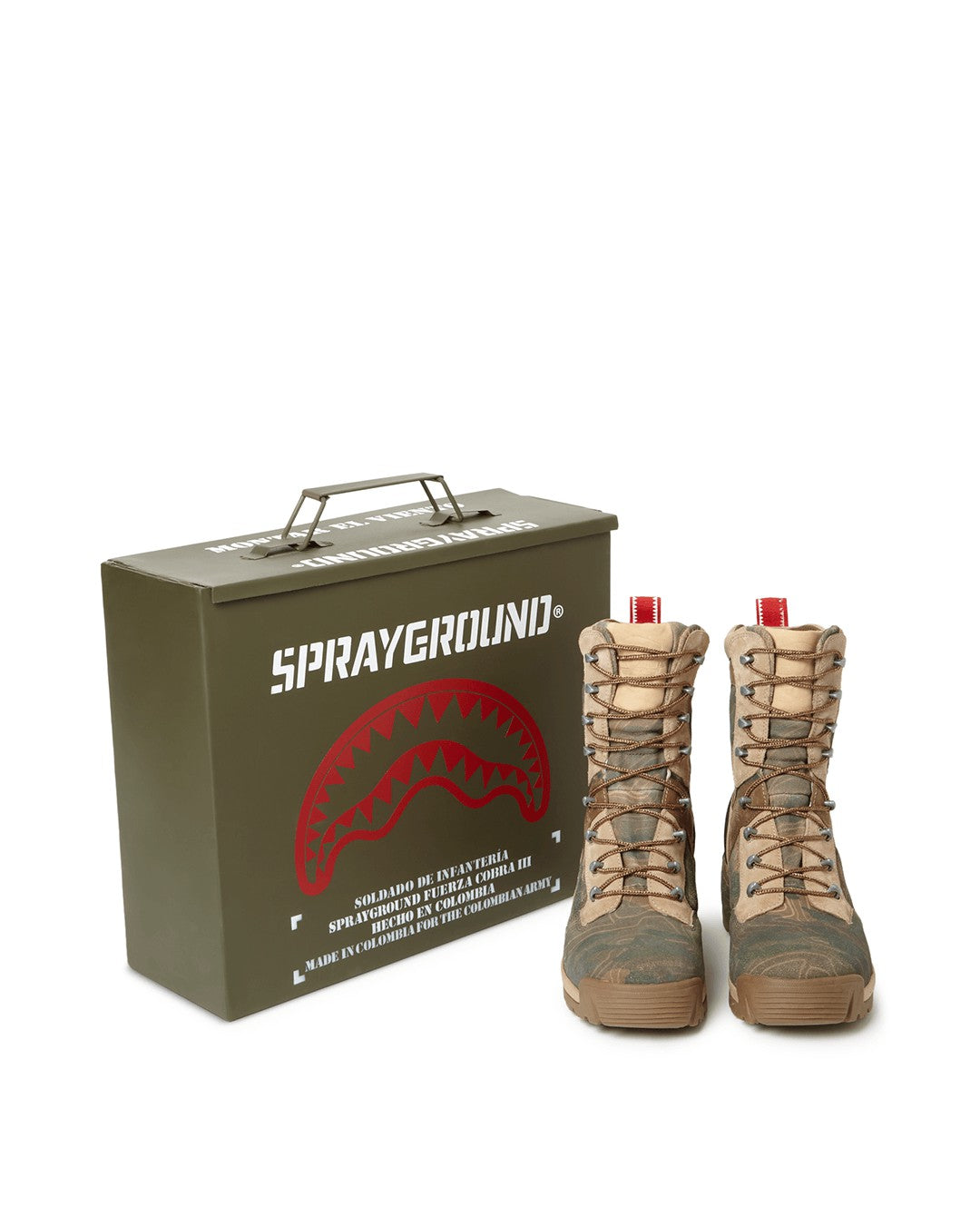 CAMO TERRAIN FUERZA COBRA PARATROOPER BOOTS - MADE IN COLOMBIA NUMBERE | Sprayground Limited Offer