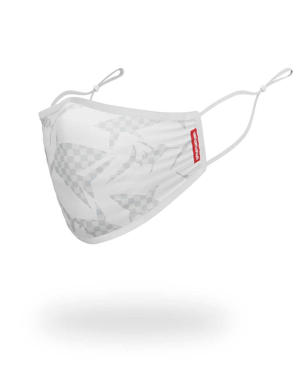 SHARK CHECK (WHITE) FACE MASK | Sprayground Limited Offer