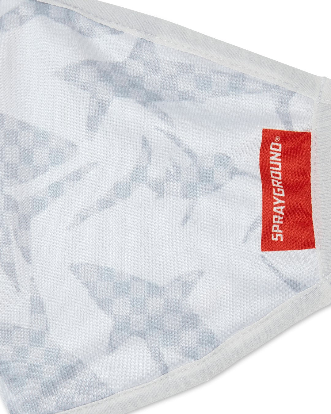 SHARK CHECK (WHITE) FACE MASK | Sprayground Limited Offer