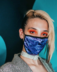 SHARK CHECK (BLUE) FACE MASK | Sprayground Special Offer
