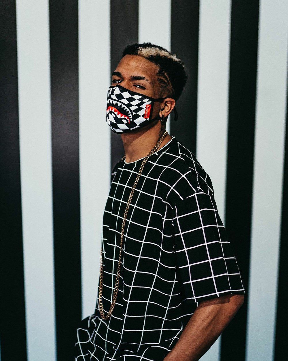 TRIPPY CHECK FACE MASK | Sprayground Discounted