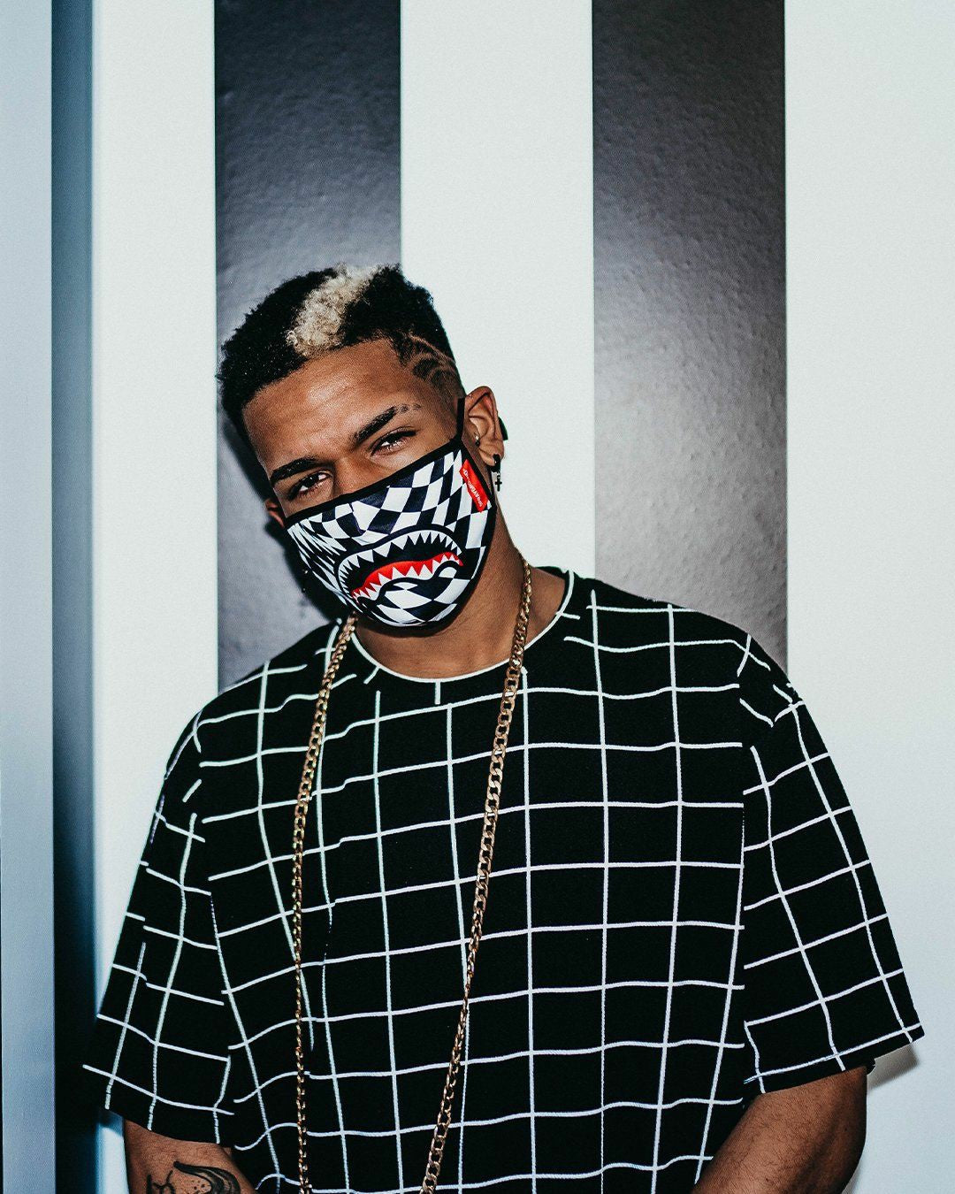 TRIPPY CHECK FACE MASK | Sprayground Discounted