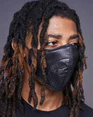 MIDNIGHT SHARK VEGAN LEATHER FACEMASK | Sprayground Special Offer