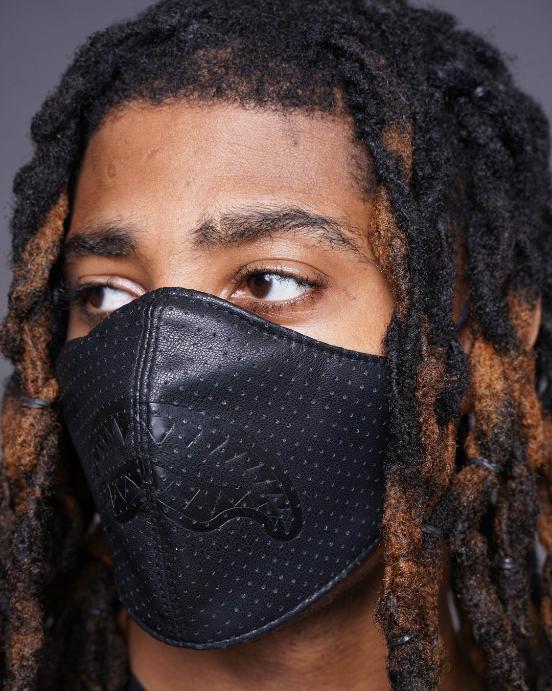MIDNIGHT SHARK VEGAN LEATHER FACEMASK | Sprayground Special Offer