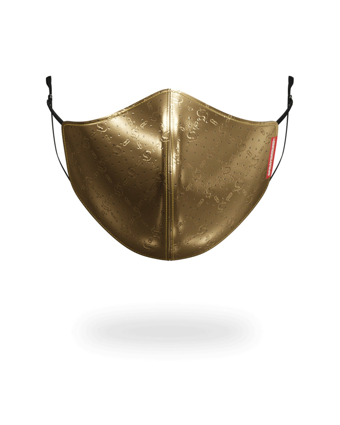 GOLD MONEY PATTERN VEGAN LEATHER FACE MASK | Sprayground On Sale