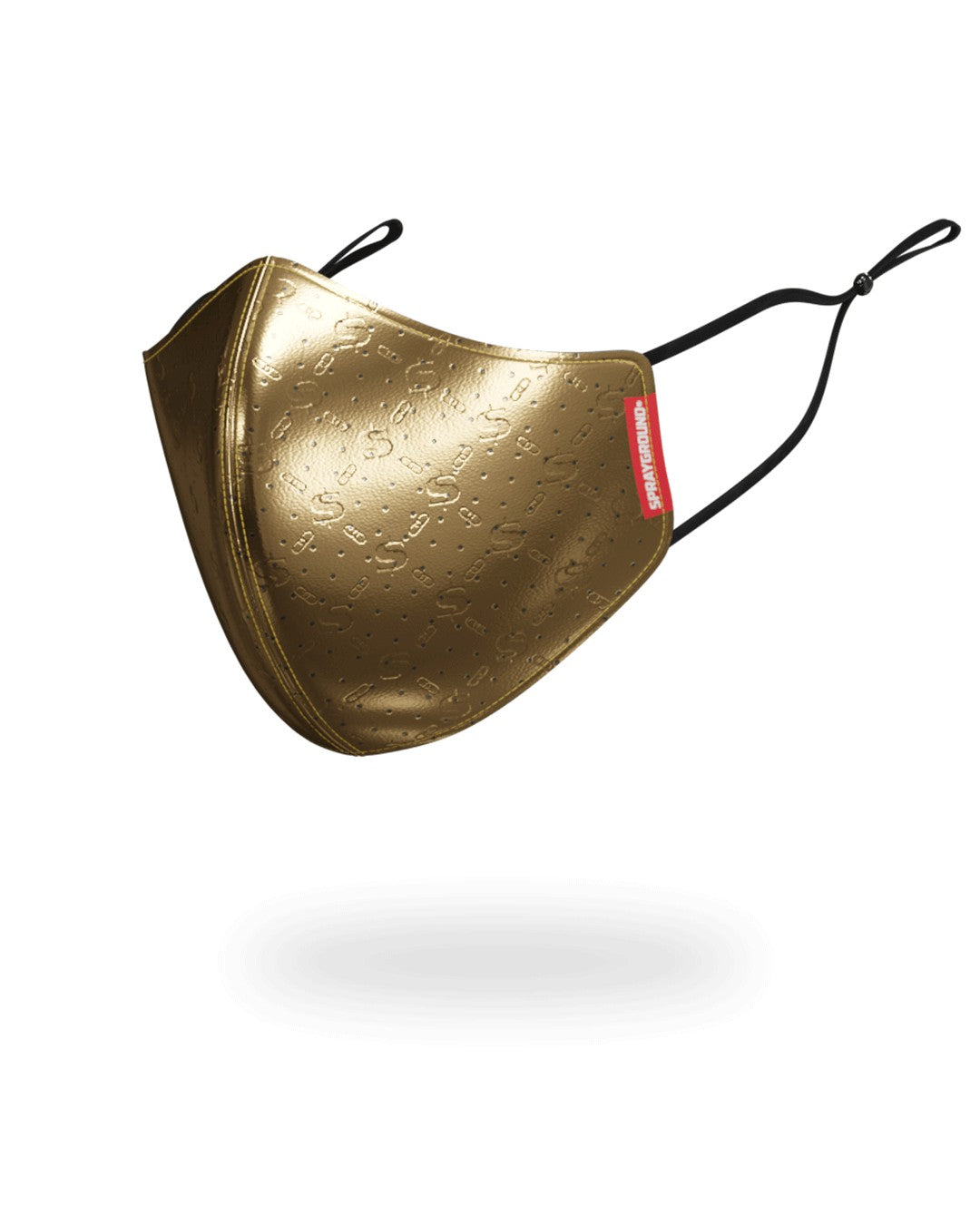 GOLD MONEY PATTERN VEGAN LEATHER FACE MASK | Sprayground On Sale