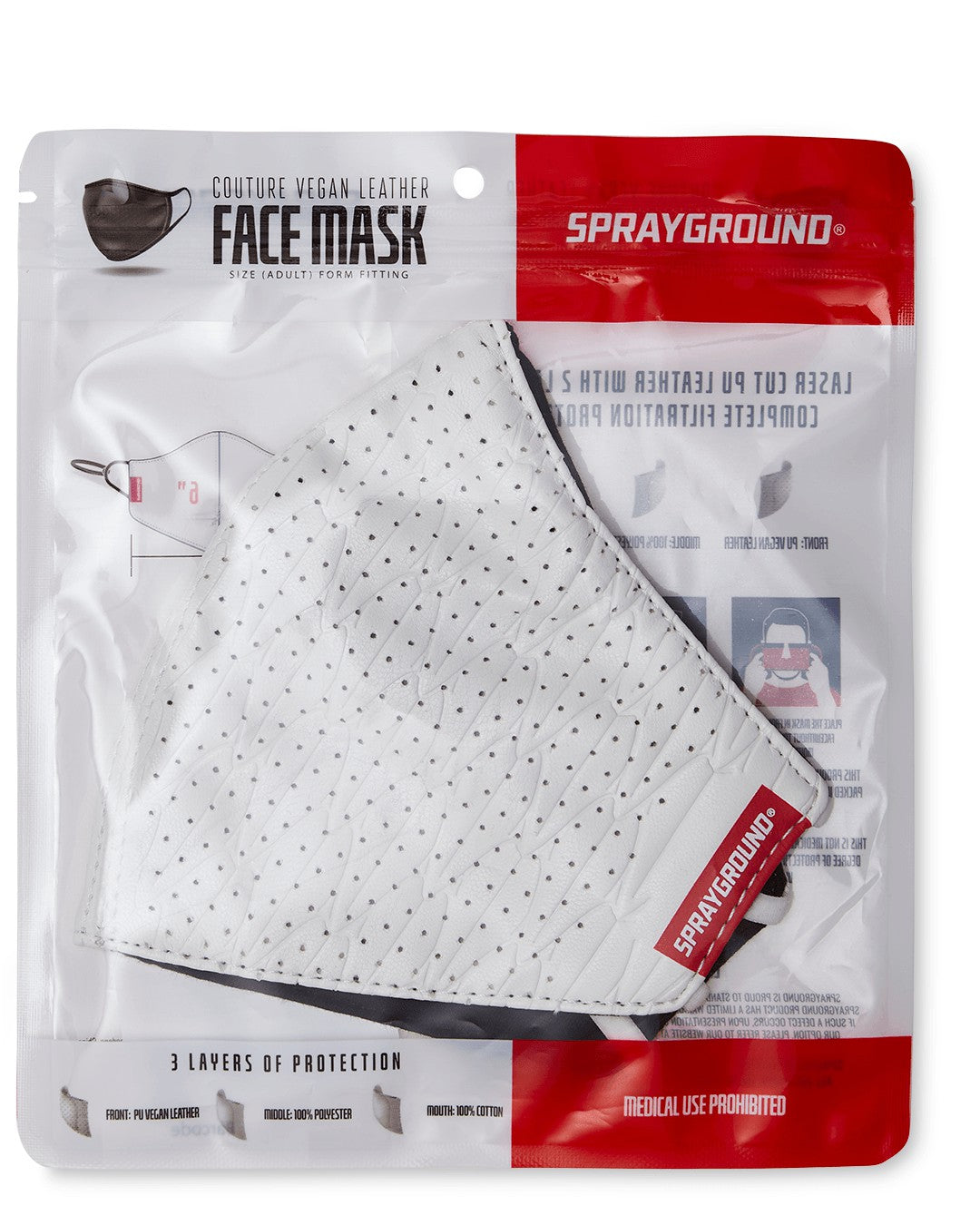 SHARKS OF THE WORLD VEGAN LEATHER FACE MASK | Sprayground Sale