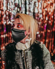 DAMAGE CONTROL STASH POCKET VEGAN LEATHER FACE MASK | Sprayground Outlets