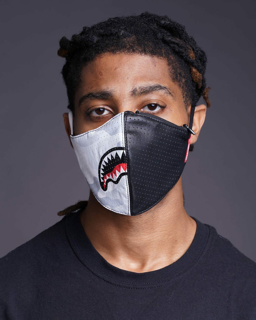 DAMAGE CONTROL STASH POCKET VEGAN LEATHER FACE MASK | Sprayground Outlets