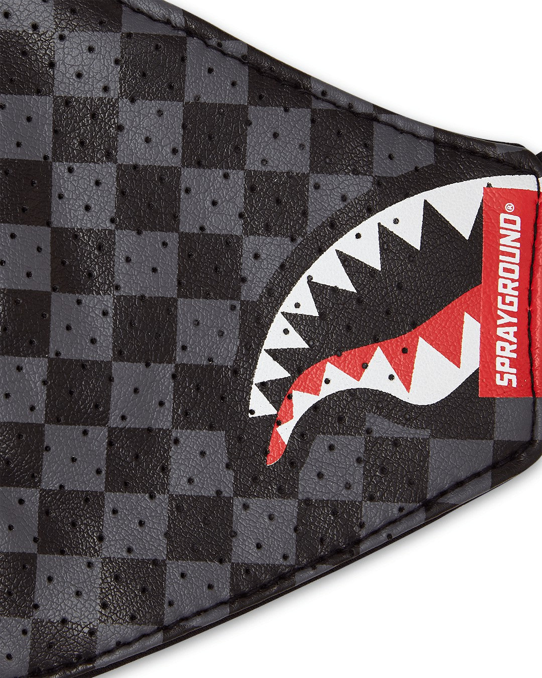 SHARKS IN PARIS (GRAY) VEGAN LEATHER FACE MASK | Sprayground Bargain