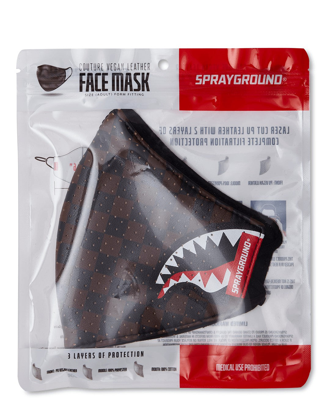 SHARKS IN PARIS VEGAN LEATHER FACE MASK | Sprayground Savings