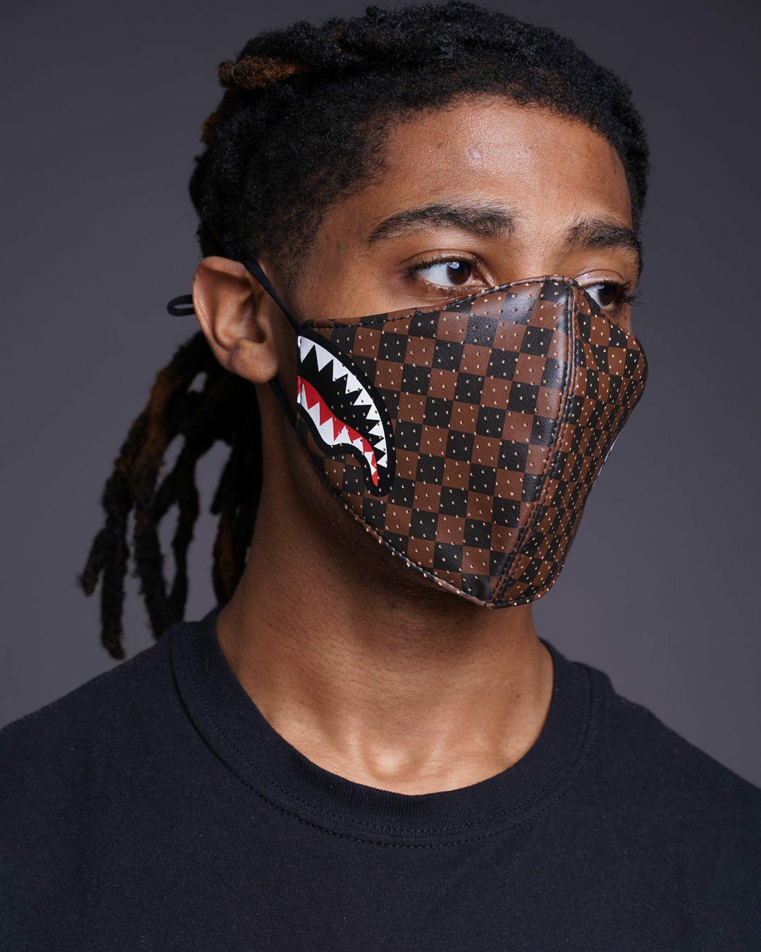 SHARKS IN PARIS VEGAN LEATHER FACE MASK | Sprayground Savings