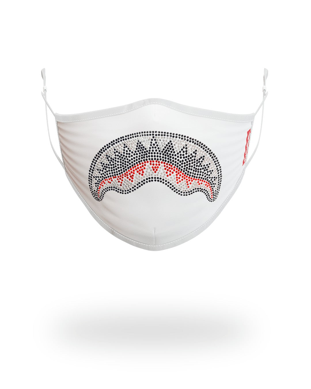 TRINITY DIAMOND SHARK (WHT) POLYESTER FACE MASK | Sprayground Exclusive Deal