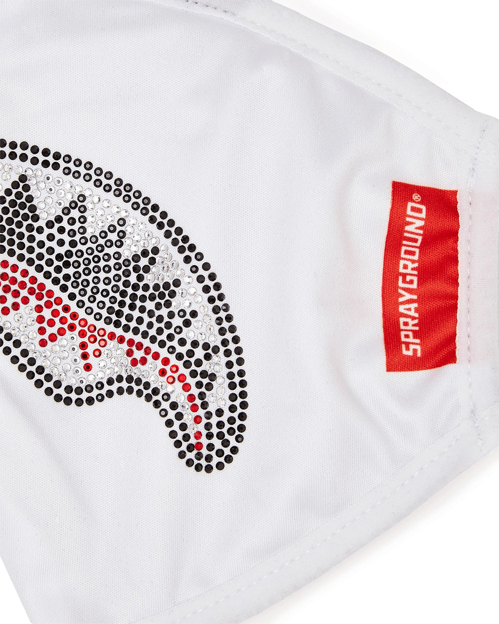 TRINITY DIAMOND SHARK (WHT) POLYESTER FACE MASK | Sprayground Exclusive Deal